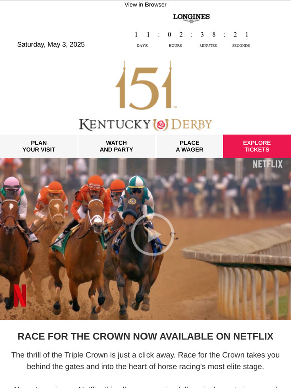 Follow the Race to the Crown on Netflix 🏆 🏇 🌹