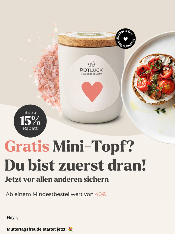 ❤️ Mini-Topf geschenkt – weil Mama was Besonderes verdient!