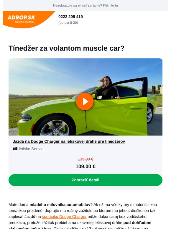 Tínedžer za volantom muscle car?