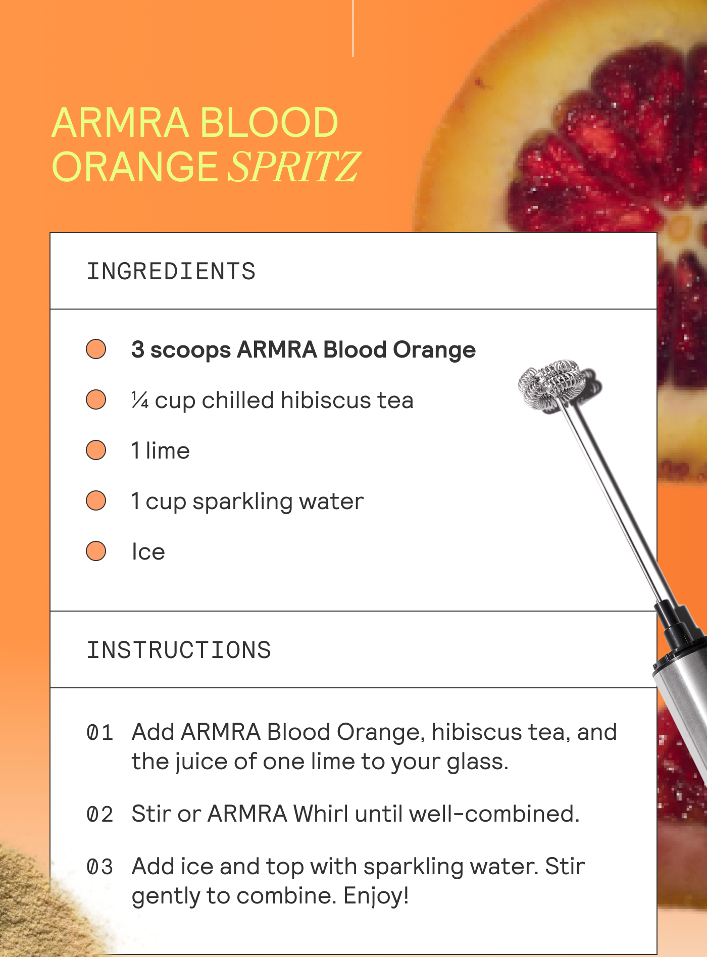 ARMRA BLOOD ORANGE SPRITZ