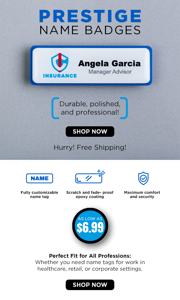 Prestige Plastic Badges