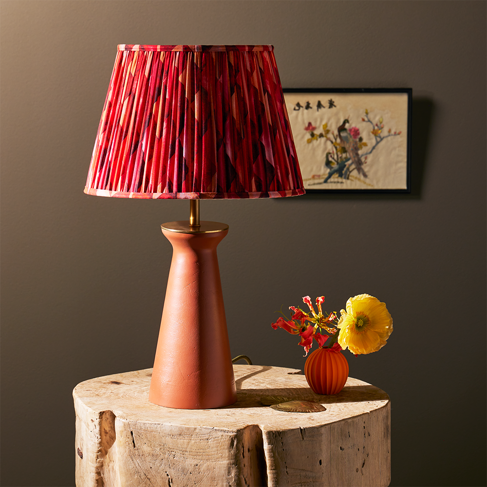 Cala lamp and harlequin shade