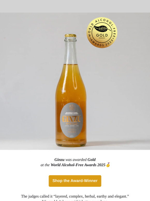 Ginzu wins gold! Discover our award-winning spritz