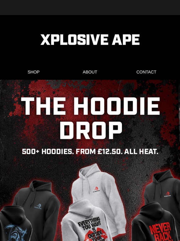 500+ Hoodies. From £12.50. All Heat🔥