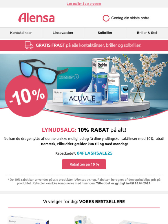 Få 10% rabat på hele dit køb.