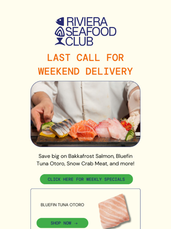 Last Chance for Weekend Orders! ⏰