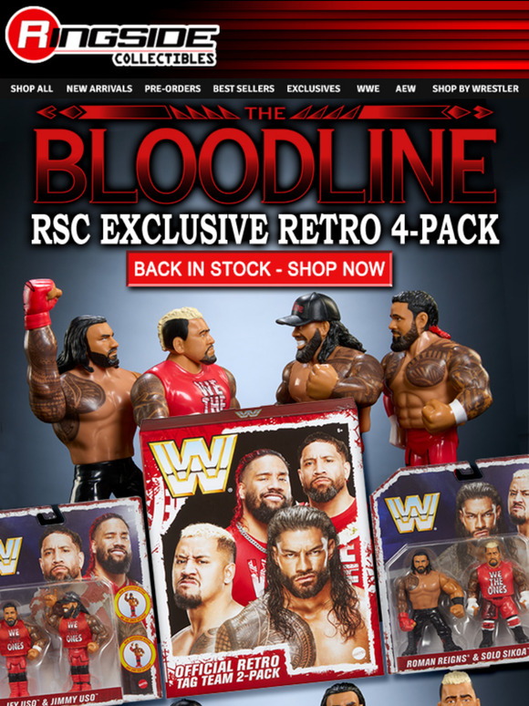 OG Bloodline 🩸☝️ WWE Retro 4-Pack Back In Stock!