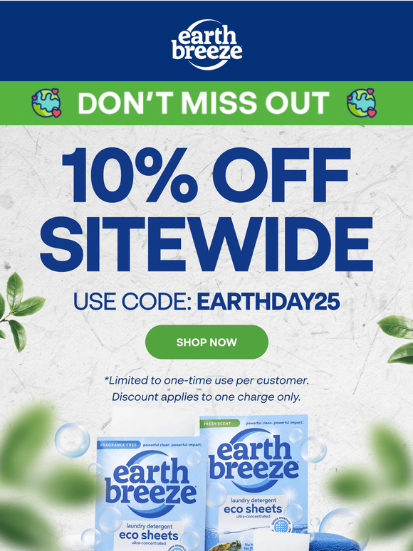 Don't Forget Your Earth Day Savings
