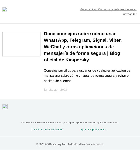 Blog oficial de Kaspersky