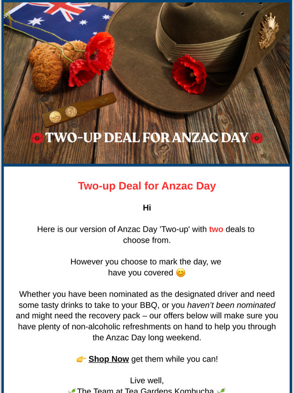 'Two-up' Deal for Anzac Day