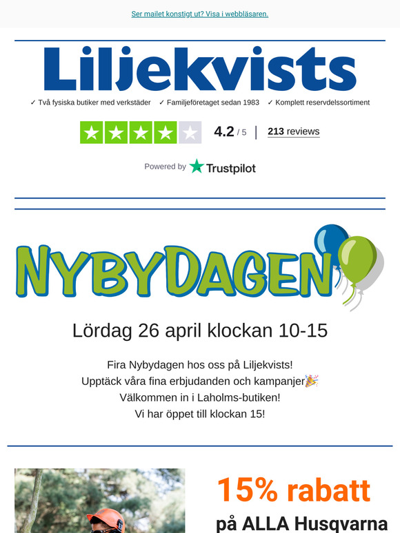 Fira Nybydagen hos oss på Liljekvists!