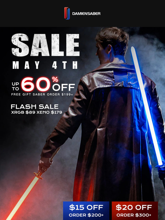⚔️DamienSaber® Lightsabers galactic sale is here - Up to 60% OFF sitewide!🌍