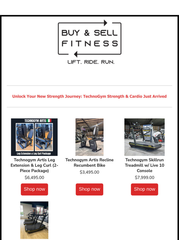 TechnoGym Strength & Cardio Just Arrived