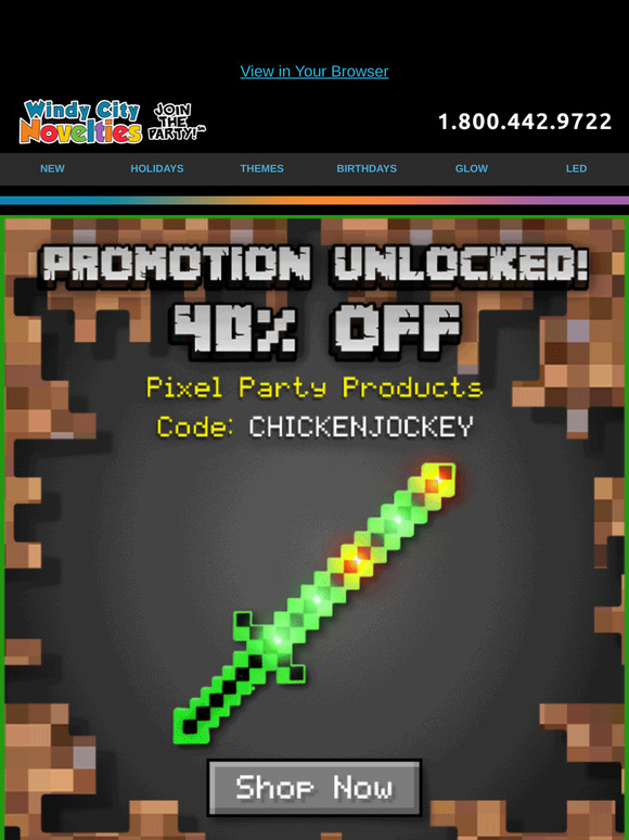 ⚔️ Level Up with 40% OFF Pixelated Fun!