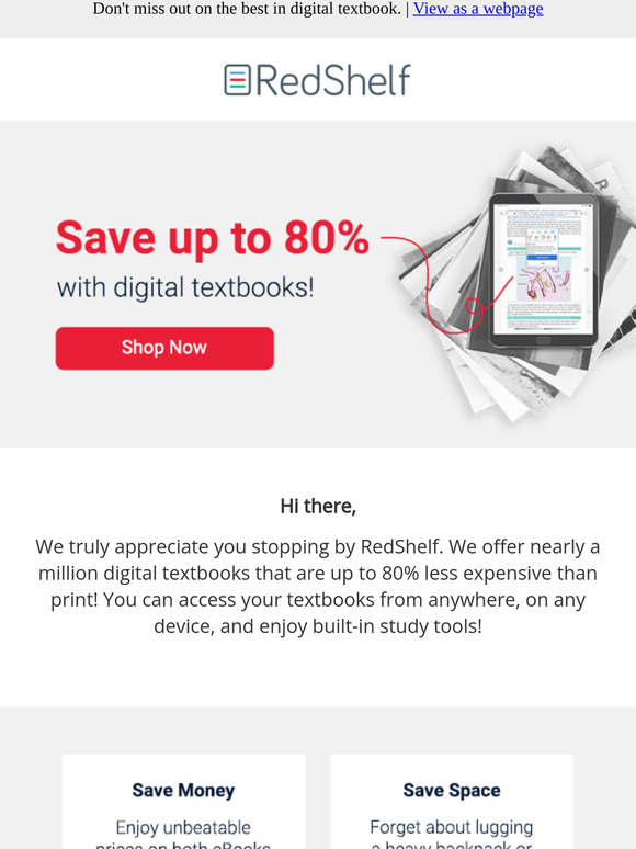 Last Call to save with RedShelf