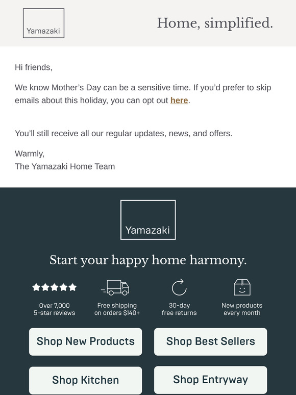Opt Out: Mother’s Day Emails