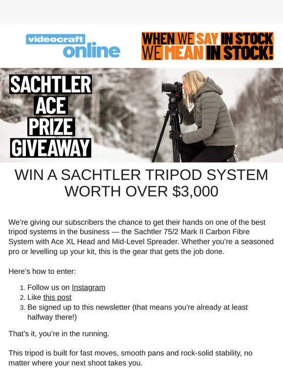 Win a Pro-Grade Sachtler Tripod System — Enter Now