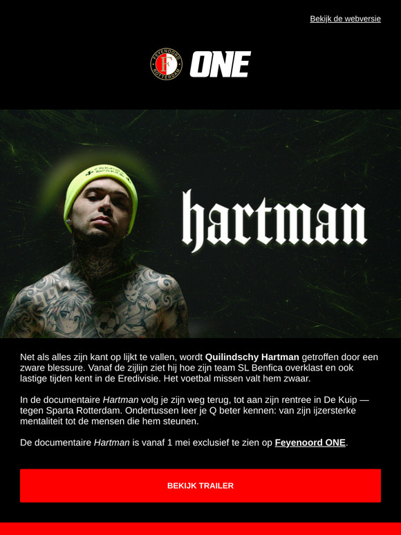 Quilindschy's comeback. Vanaf 1 mei exclusief te zien op Feyenoord ONE