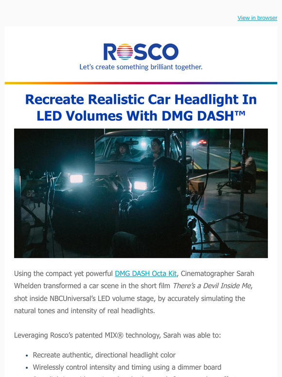 Unlock Cinematic Lighting Possibilities with Rosco DMG DASH™