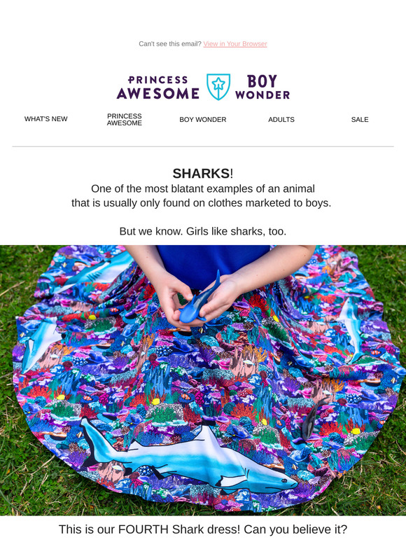 a *new* shark dress! 🦈