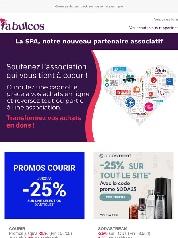Nouveau partenaire associatif et actualités de vos marchands