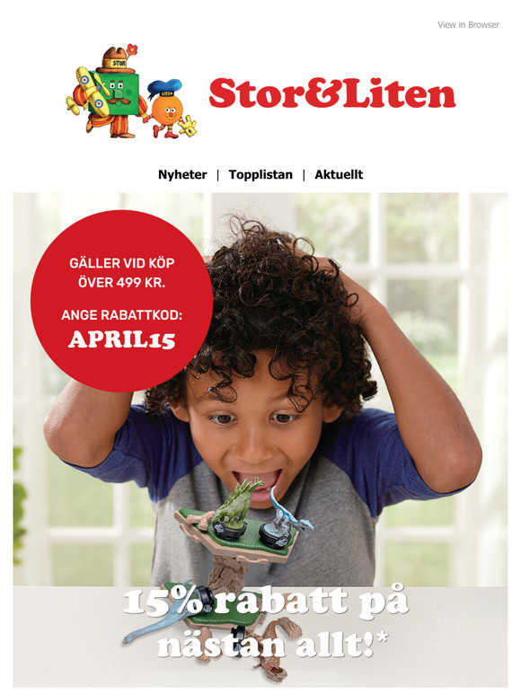 15% rabatt på nästan hela sortimentet! 🥳