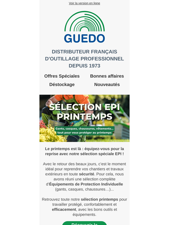 🌿 Travaillez en toute sécurité avec notre sélection EPI !
