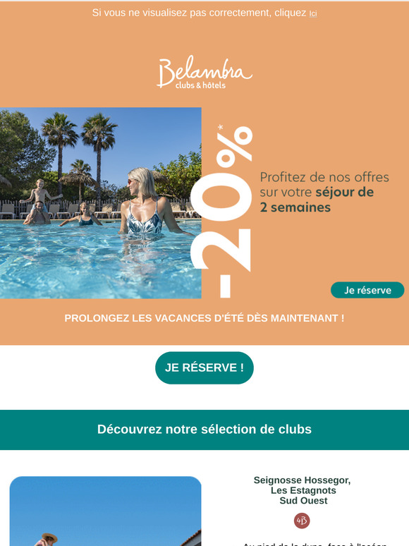 Cet été, profitez de votre 2ème semaine à prix doux !