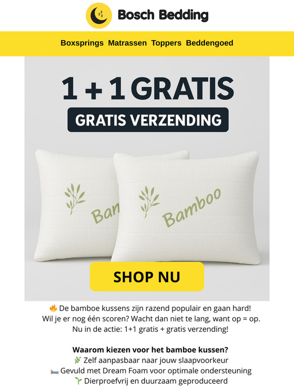 BAMBOE KUSSENS ZIJN ER NOG!