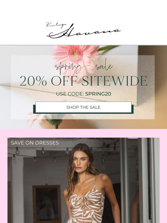 🌸 Spring into savings with 20% off sitewide