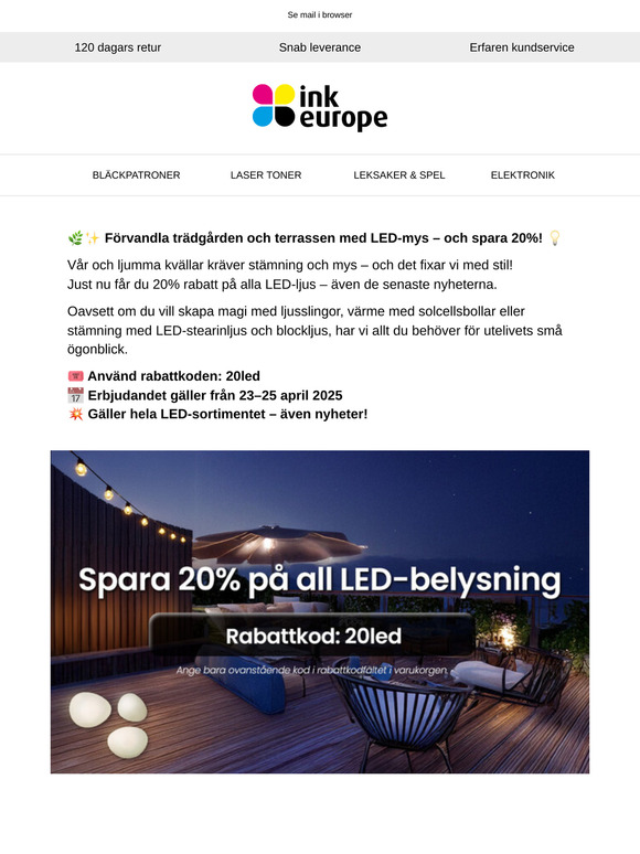 💥 Spara 20% på LED-ljus – även på de senaste favoriterna!
