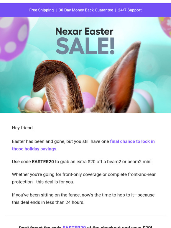 Last call 🐣$20 off Easter deal ends in less than 24 hours!