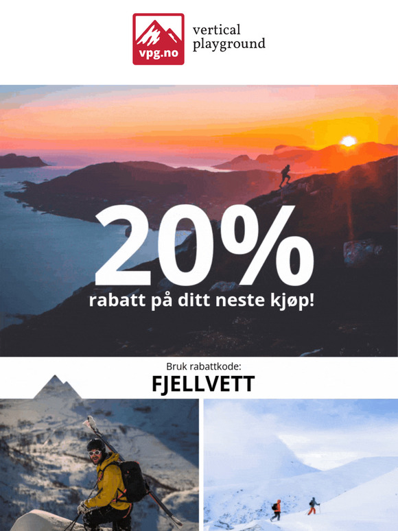 Kun frem til midnatt - 20% rabatt på ditt neste kjøp! 🌼