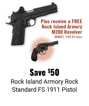 Save $50 Rock Island Armory Rock Standard FS 1911 Pistol