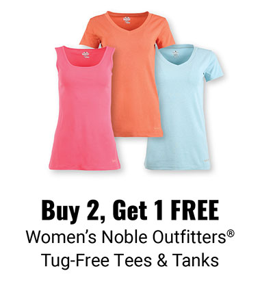 Buy 2, Get 1 Free Women's Noble Outfitters Tug-Free Tees and Tanks