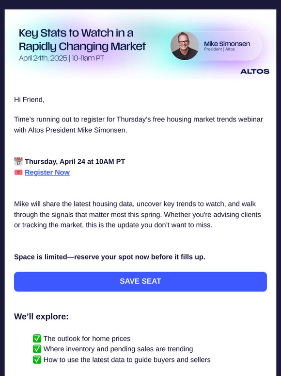 🎟️ Save your seat: Limited spots left for Thursday’s webinar