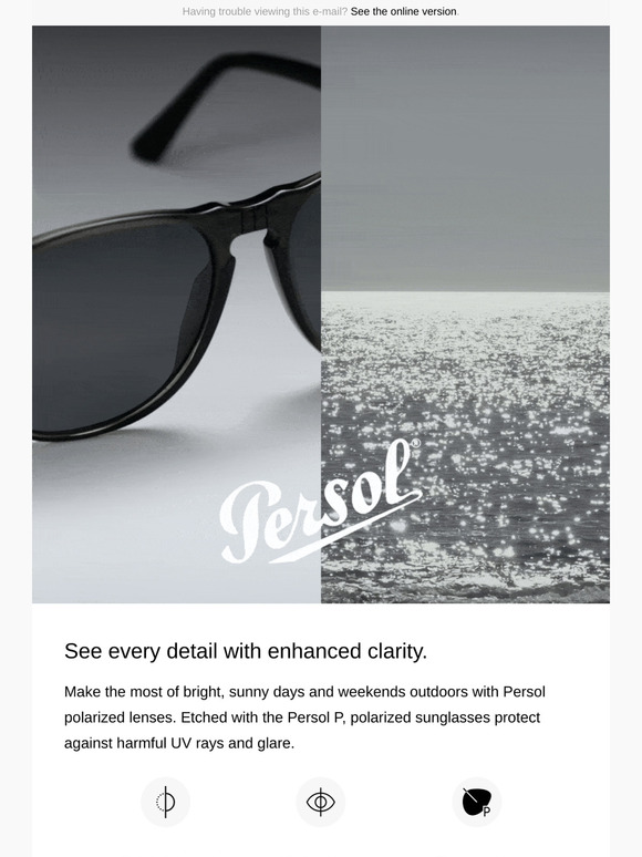 Make the most of sunny days with Persol polarized lenses