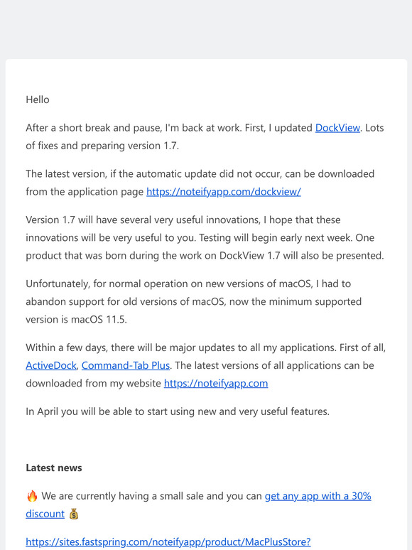 MacPlus April Updates and News