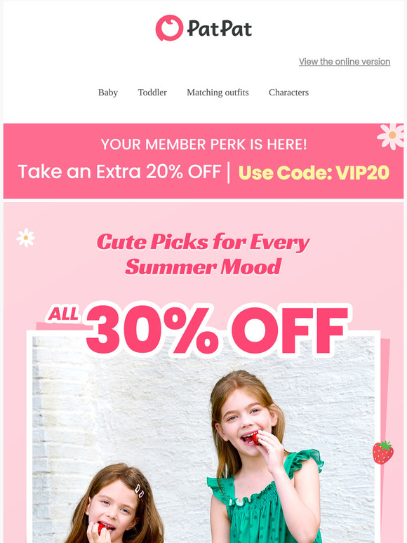 🌈 30% OFF All the Summer Styles Your Kids Will Love!