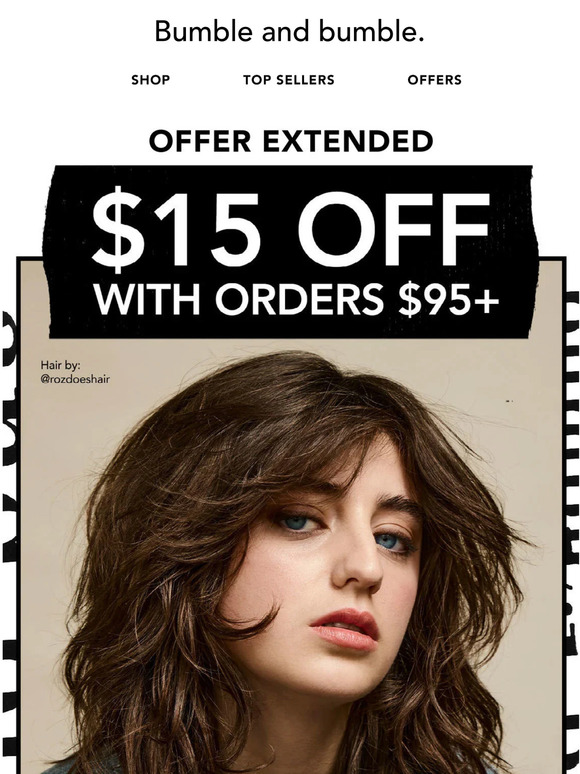 Still going on: $15 off your $95+ order.