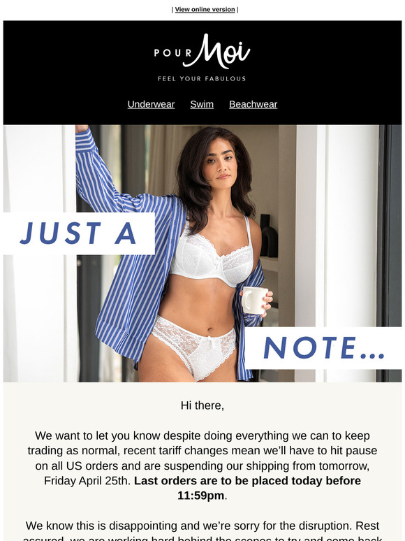 An important note to our US customers