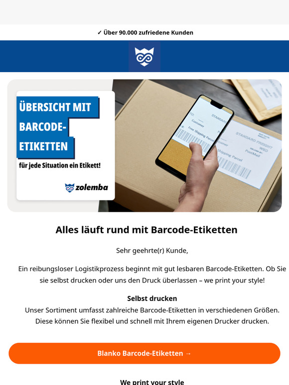 Alles läuft rund mit Barcode-Etiketten
