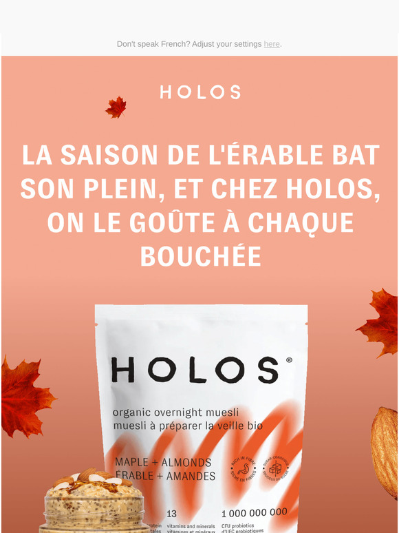 C'est la saison de l'érable toute l'année chez HOLOS 🍁