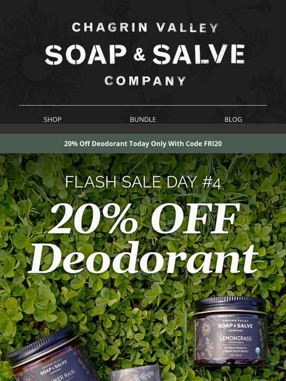 Today's Flash Sale: 20% Off Deodorant
