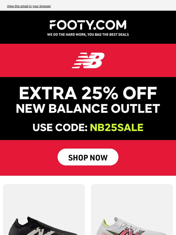 Extra 25% OFF New Balance Outlet 📣