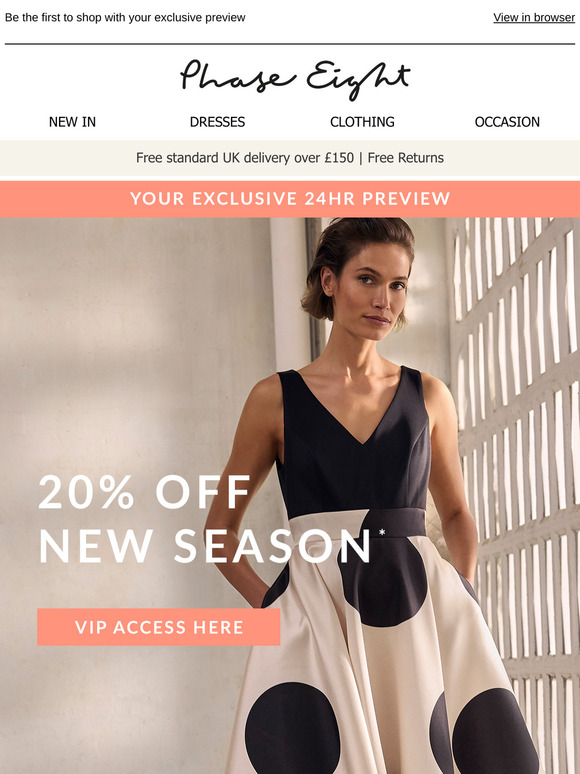 VIP ACCESS: 20% off new season