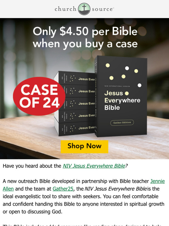 Did you hear?! The Jesus Everywhere Bible is up to 50% off!