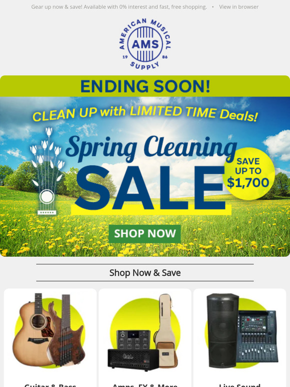 HURRY! Spring Cleaning Sale Ends Soon, Save Up to $1,700 Now!