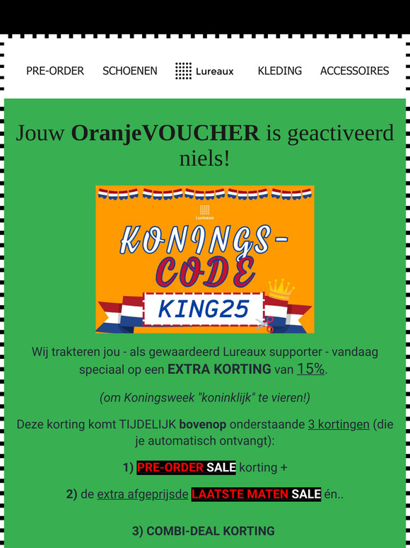 🎫 Jouw OranjeVOUCHER is geactiveerd niels