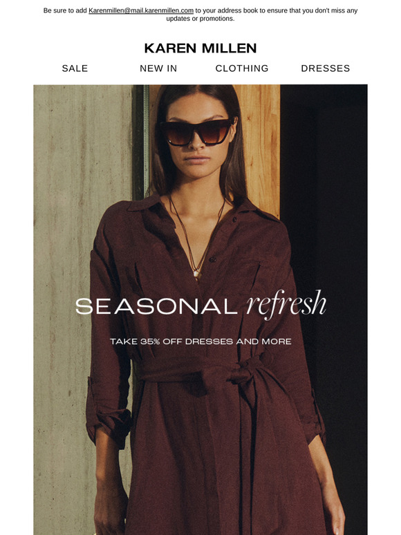 Enjoy 35% off Dresses and more